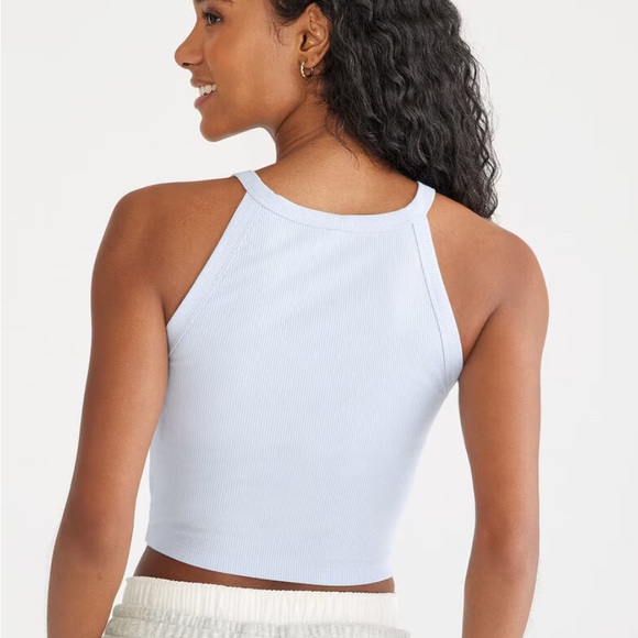 NWT Aeropostale Wear 2 Ways Ribbed Crop Tank Women's Black and Light Blue. XL - Picture 5 of 6